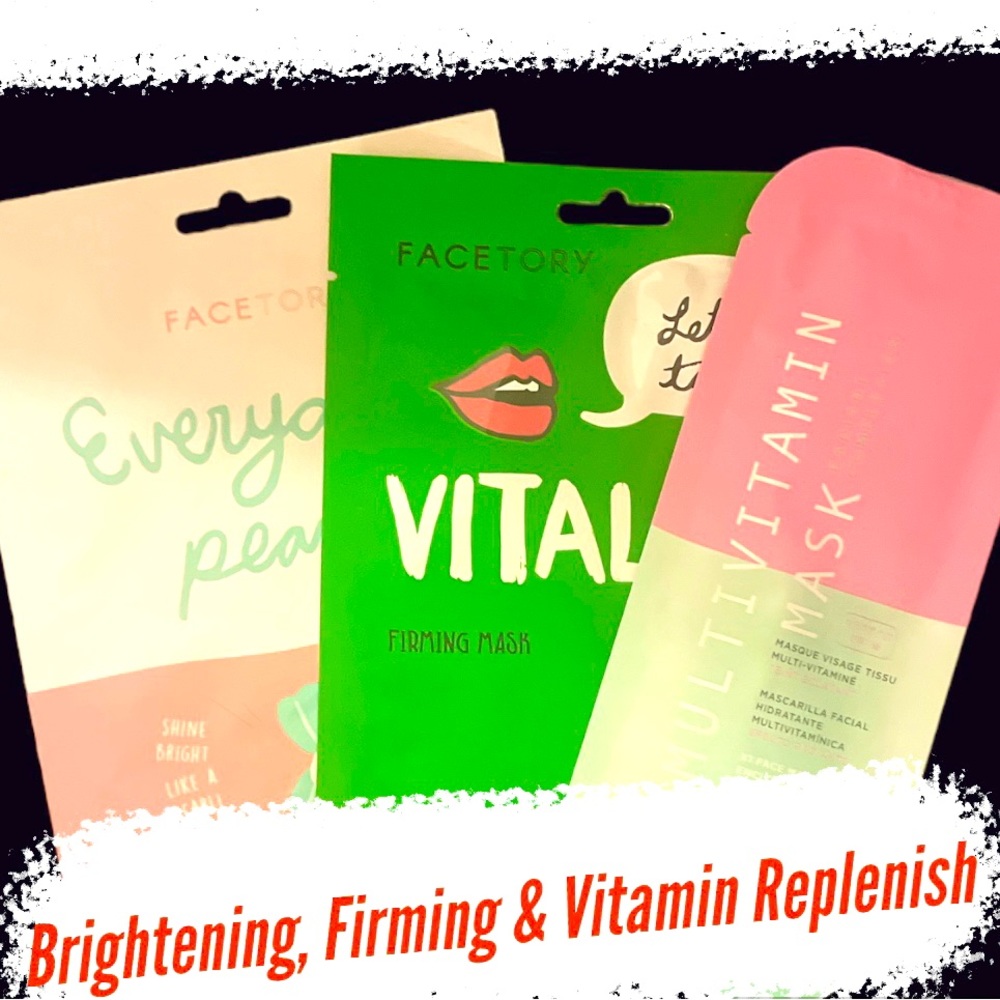 3pk Fiber Sheet Face Masks